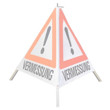 Warnschild Vermessungsarbeiten